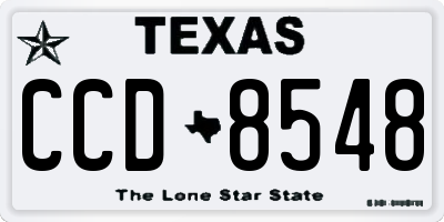 TX license plate CCD8548
