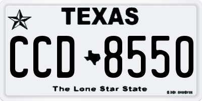 TX license plate CCD8550