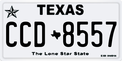 TX license plate CCD8557