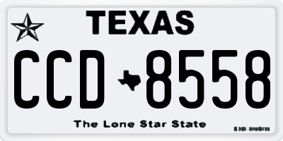 TX license plate CCD8558