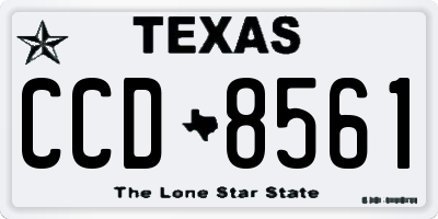 TX license plate CCD8561
