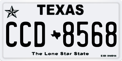 TX license plate CCD8568