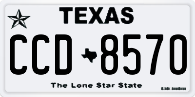 TX license plate CCD8570