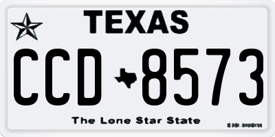 TX license plate CCD8573