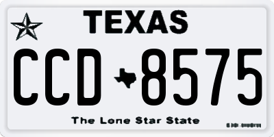 TX license plate CCD8575