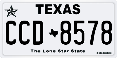 TX license plate CCD8578