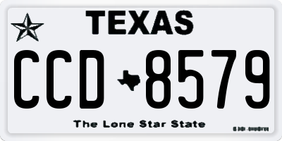 TX license plate CCD8579