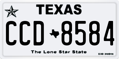 TX license plate CCD8584