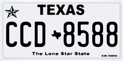 TX license plate CCD8588