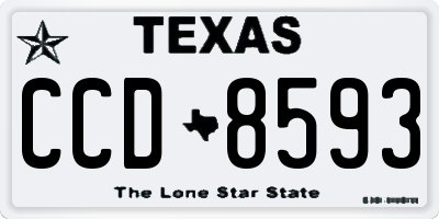 TX license plate CCD8593