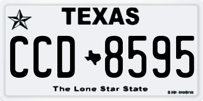 TX license plate CCD8595