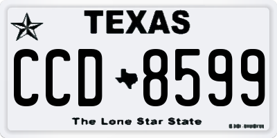 TX license plate CCD8599