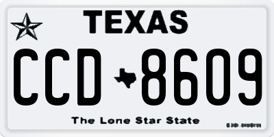 TX license plate CCD8609