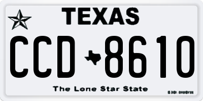 TX license plate CCD8610