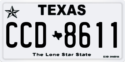 TX license plate CCD8611