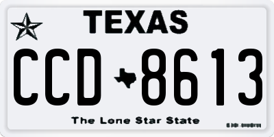 TX license plate CCD8613