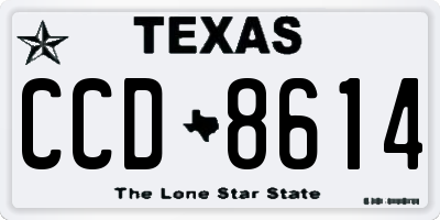 TX license plate CCD8614