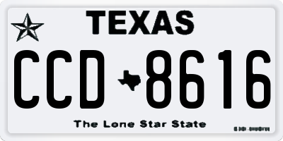 TX license plate CCD8616