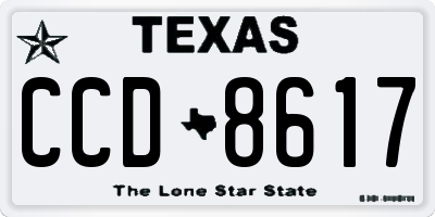 TX license plate CCD8617