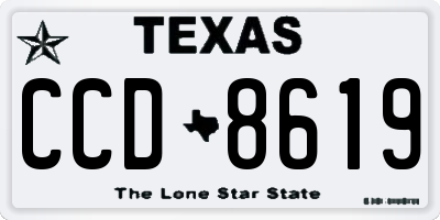TX license plate CCD8619