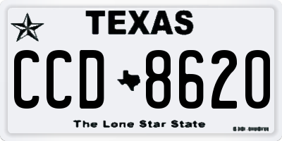 TX license plate CCD8620