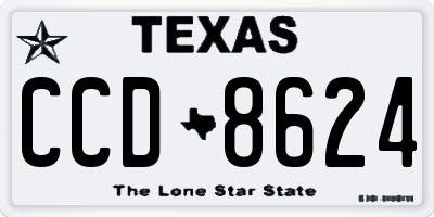 TX license plate CCD8624
