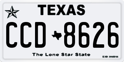 TX license plate CCD8626
