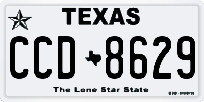 TX license plate CCD8629