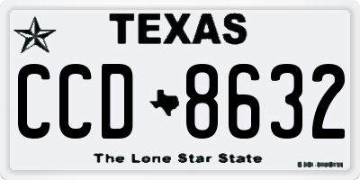 TX license plate CCD8632