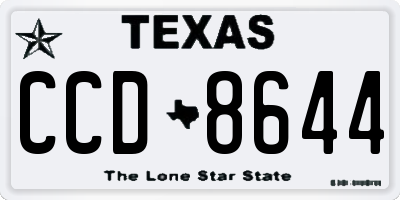 TX license plate CCD8644