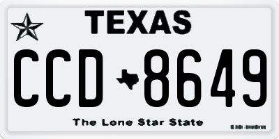 TX license plate CCD8649