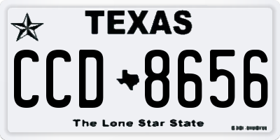 TX license plate CCD8656