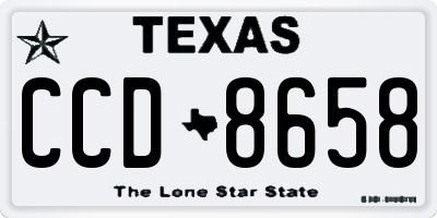 TX license plate CCD8658