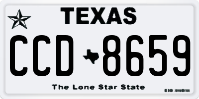 TX license plate CCD8659