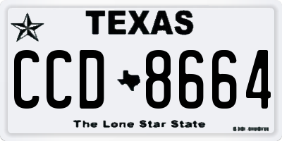 TX license plate CCD8664