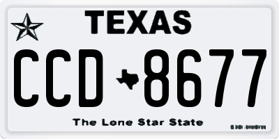 TX license plate CCD8677