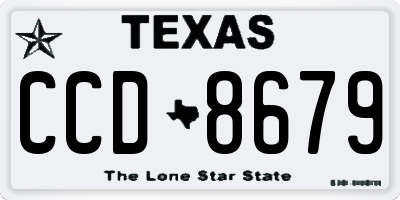 TX license plate CCD8679