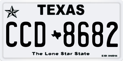 TX license plate CCD8682