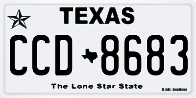TX license plate CCD8683