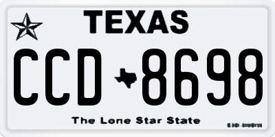 TX license plate CCD8698