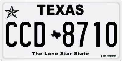 TX license plate CCD8710