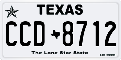 TX license plate CCD8712