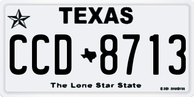TX license plate CCD8713