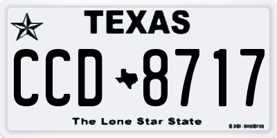TX license plate CCD8717