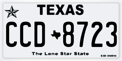 TX license plate CCD8723