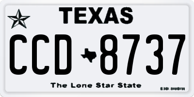 TX license plate CCD8737