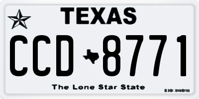 TX license plate CCD8771