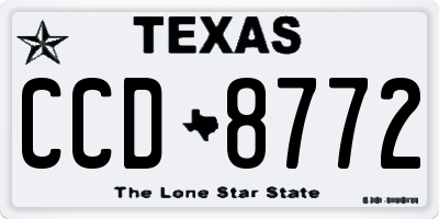 TX license plate CCD8772