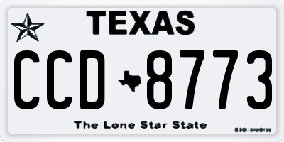 TX license plate CCD8773