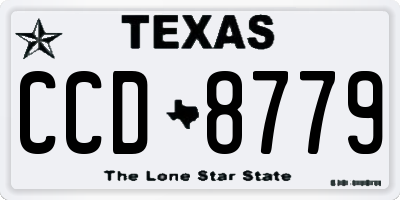 TX license plate CCD8779